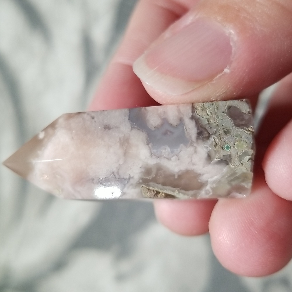 MINI FLOWER AGATE CRYSTAL TOWERS x2 - Picture 5 of 7